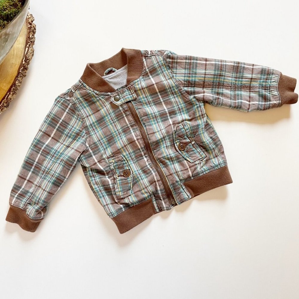 Gap Plaid Bomber Jacket | 18-24m